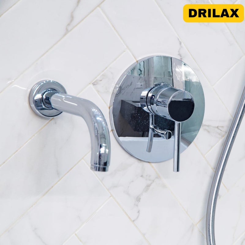 Drilax 4-1/8 Inch Diamond Hole Saw | 3/8" Shank, 1-1/8" Depth | for Recessed Lights, Toilet Flanges, Shower Valves | Drills Tile, Porcelain, Glass, Granite - Image 5